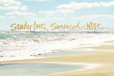 sublimation print sandy toes and sunkissed nose